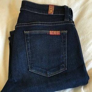 7 for all mankind slim straight crop jeans